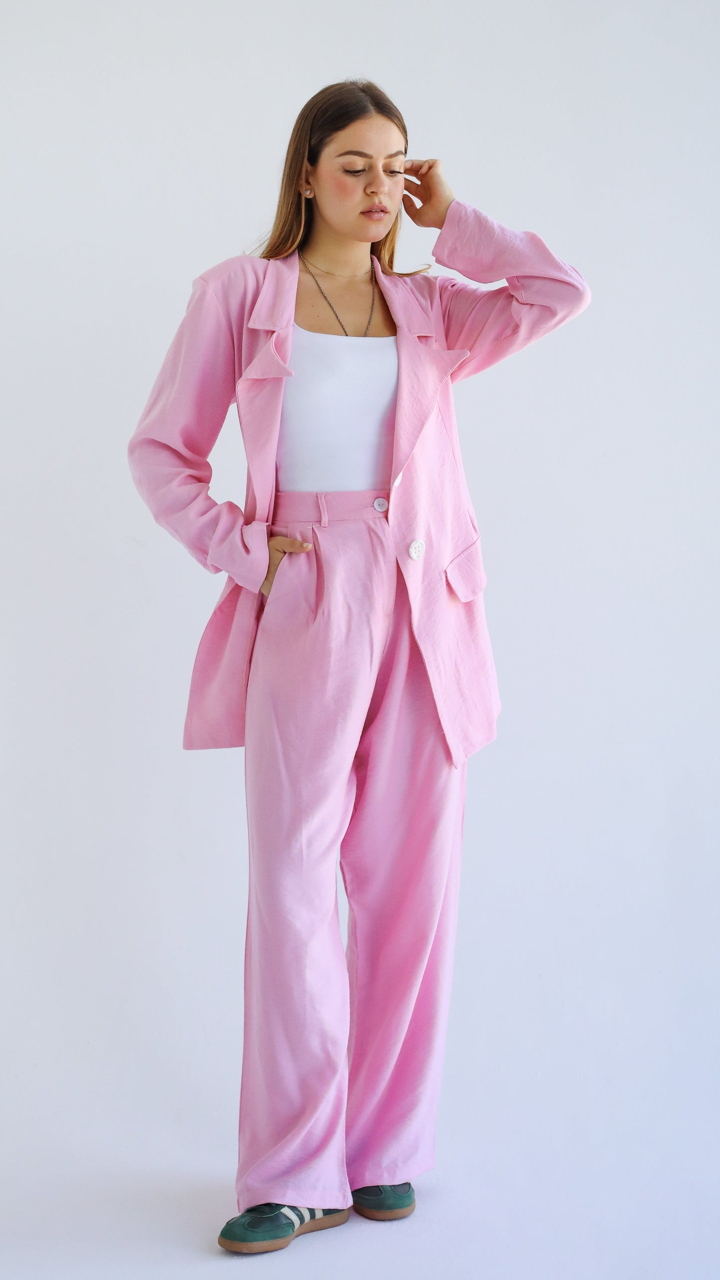 Anglook Linen Suit Butter yellow