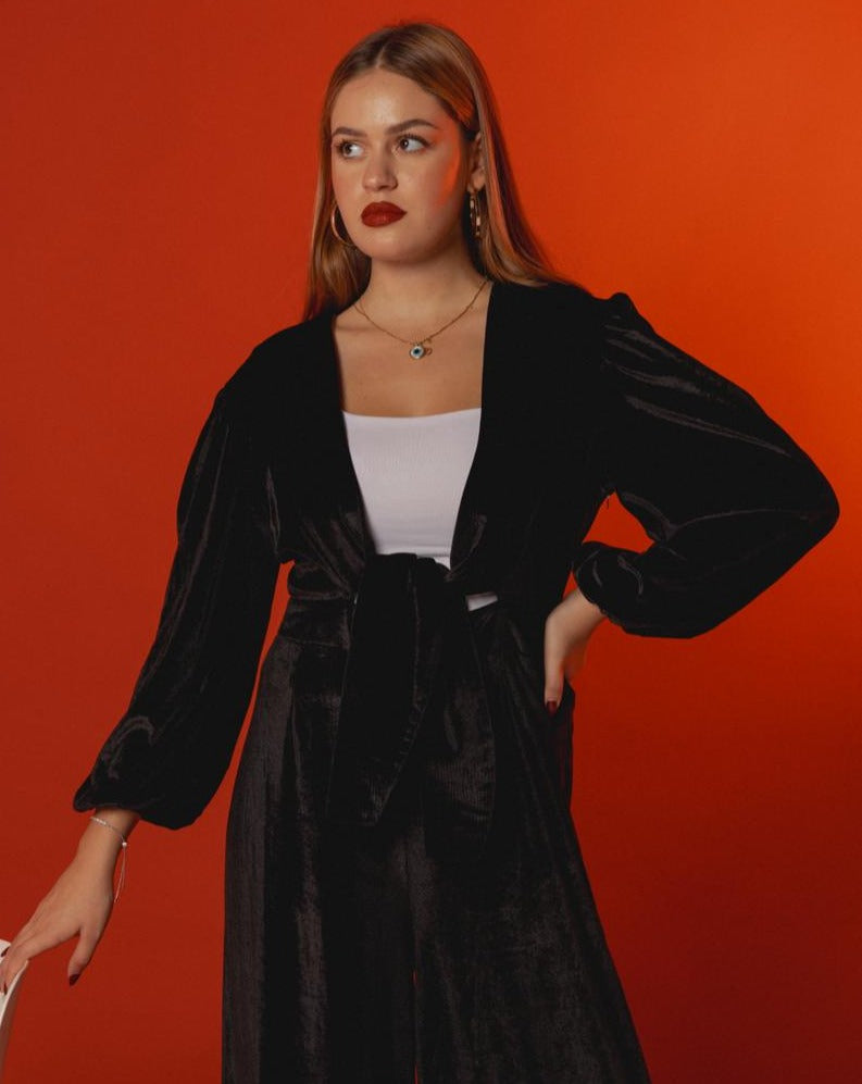 Velvet Palazzo Jumpsuit