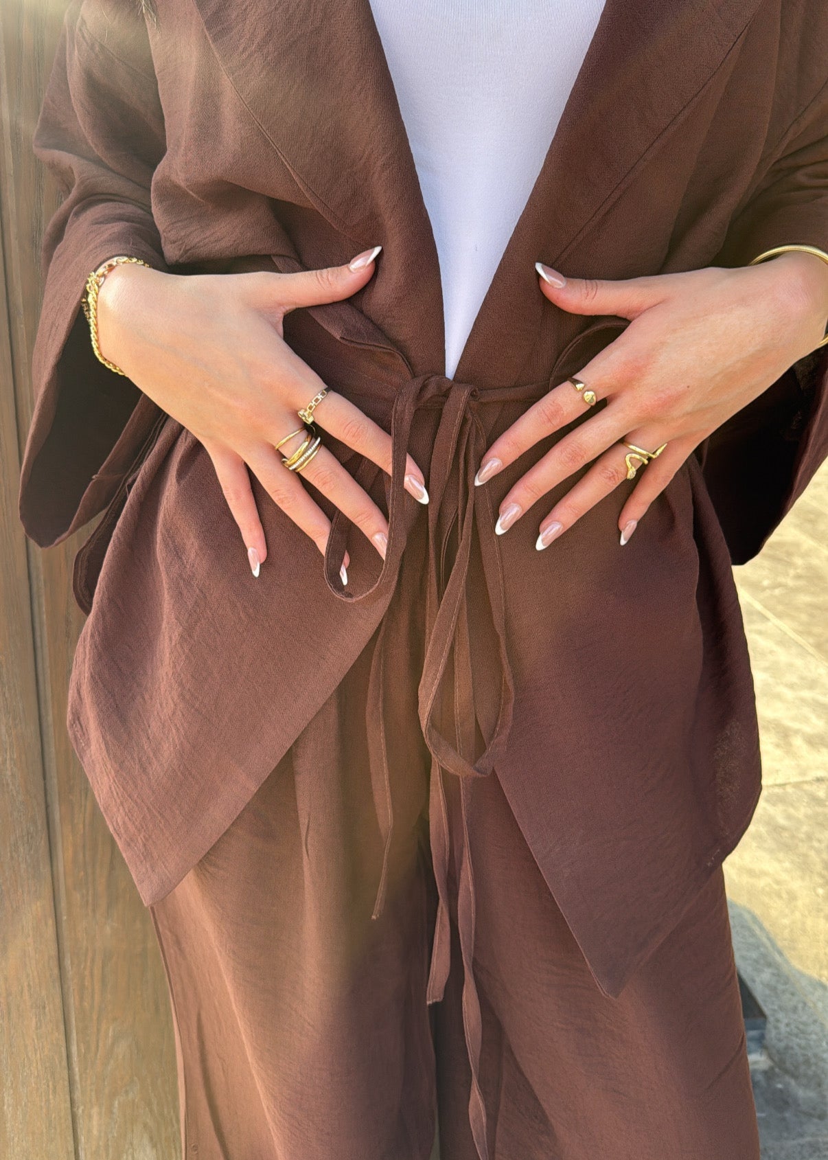 co-ord Linen Brown Set