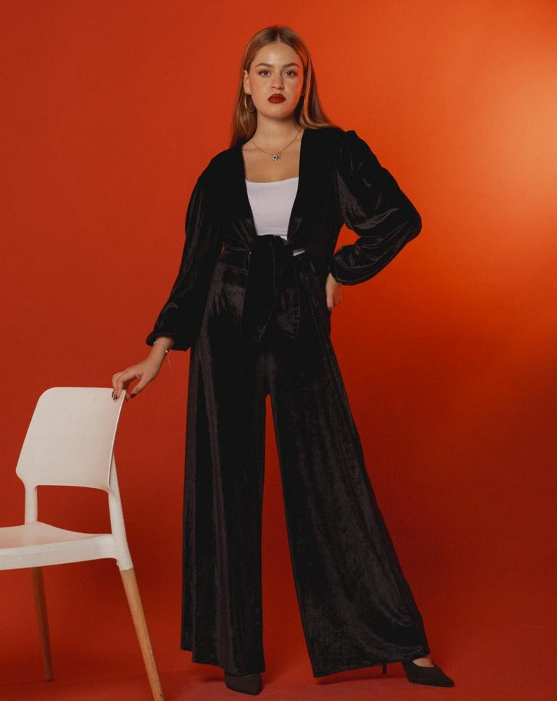 Velvet Palazzo Jumpsuit