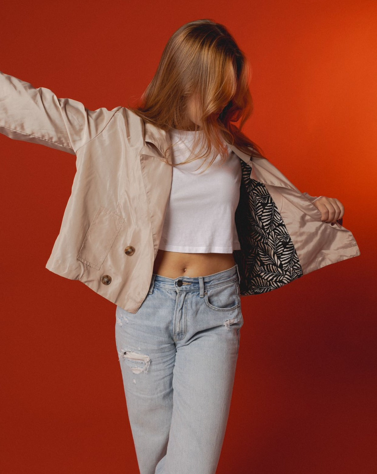Beige Trench Jacket