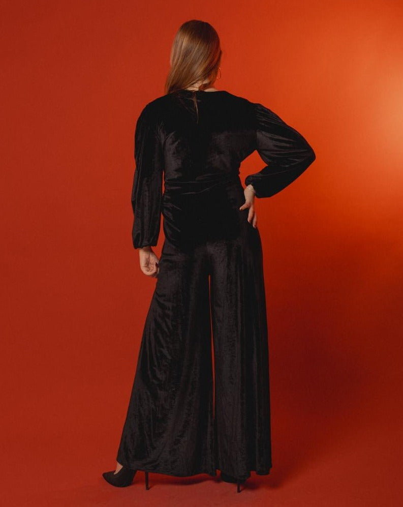 Velvet Palazzo Jumpsuit