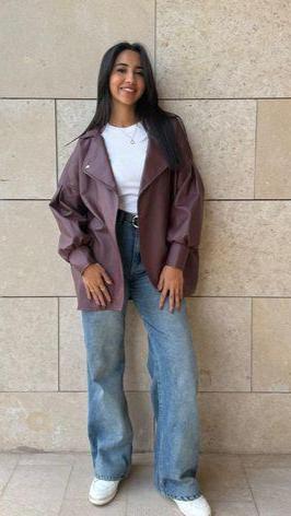 Leather Burgundy Shacket