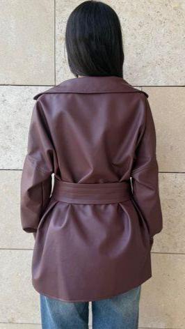 Leather Burgundy Shacket