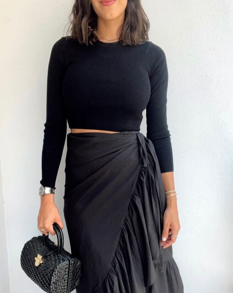 Multi-ways Wrap Skirt Black