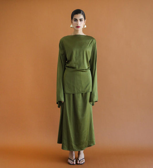 Galaxy Olive green Skirt