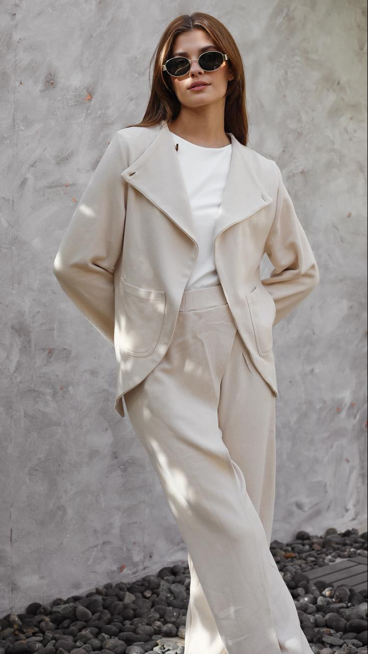 The luxe knit Off white Jacket