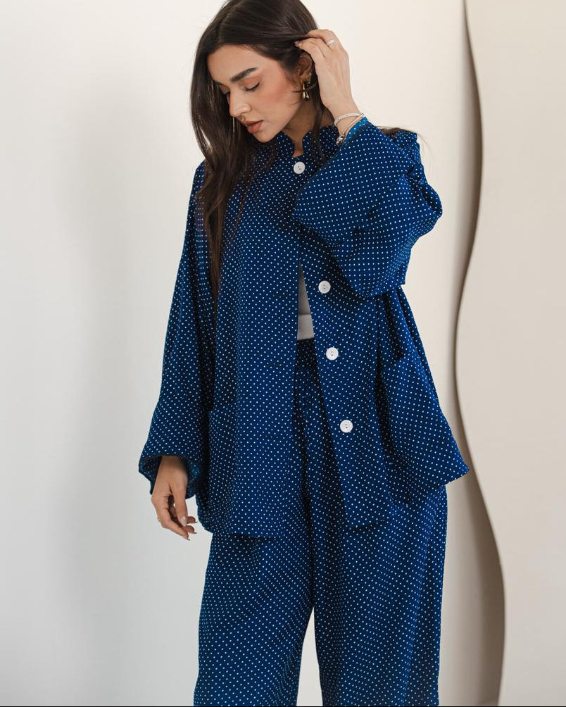 Orchid Polka blue Set