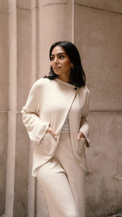 The luxe knit Off white Trousers