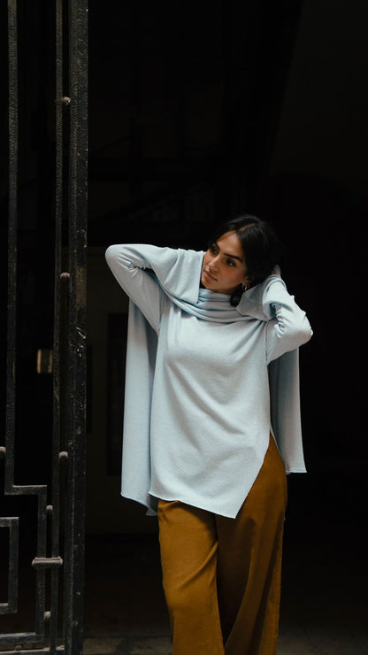 The Knit Duo Baby blue Top