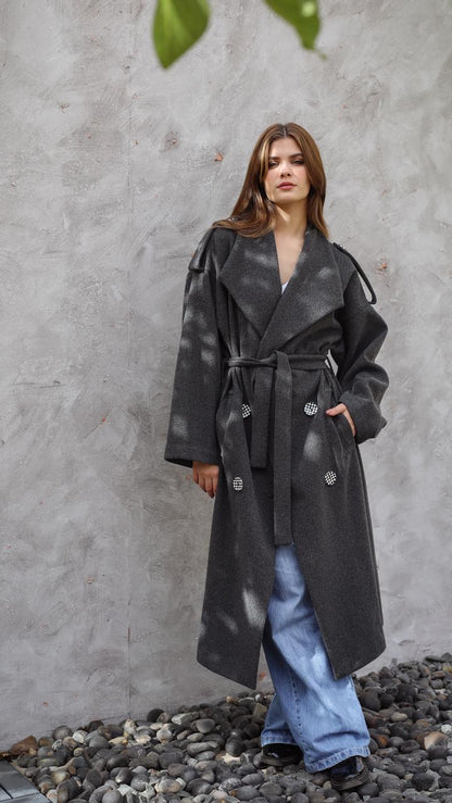 Grand Scarf Gray Coat