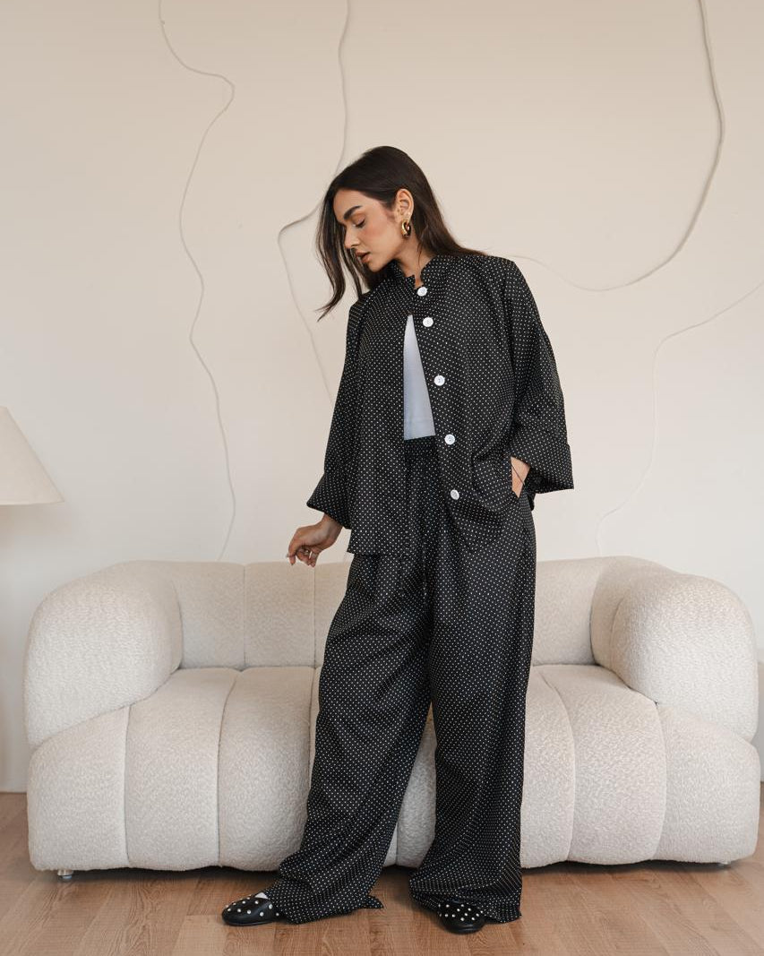 Orchid Polka Black Jacket