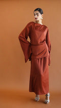 Galaxy Brown Satin Skirt