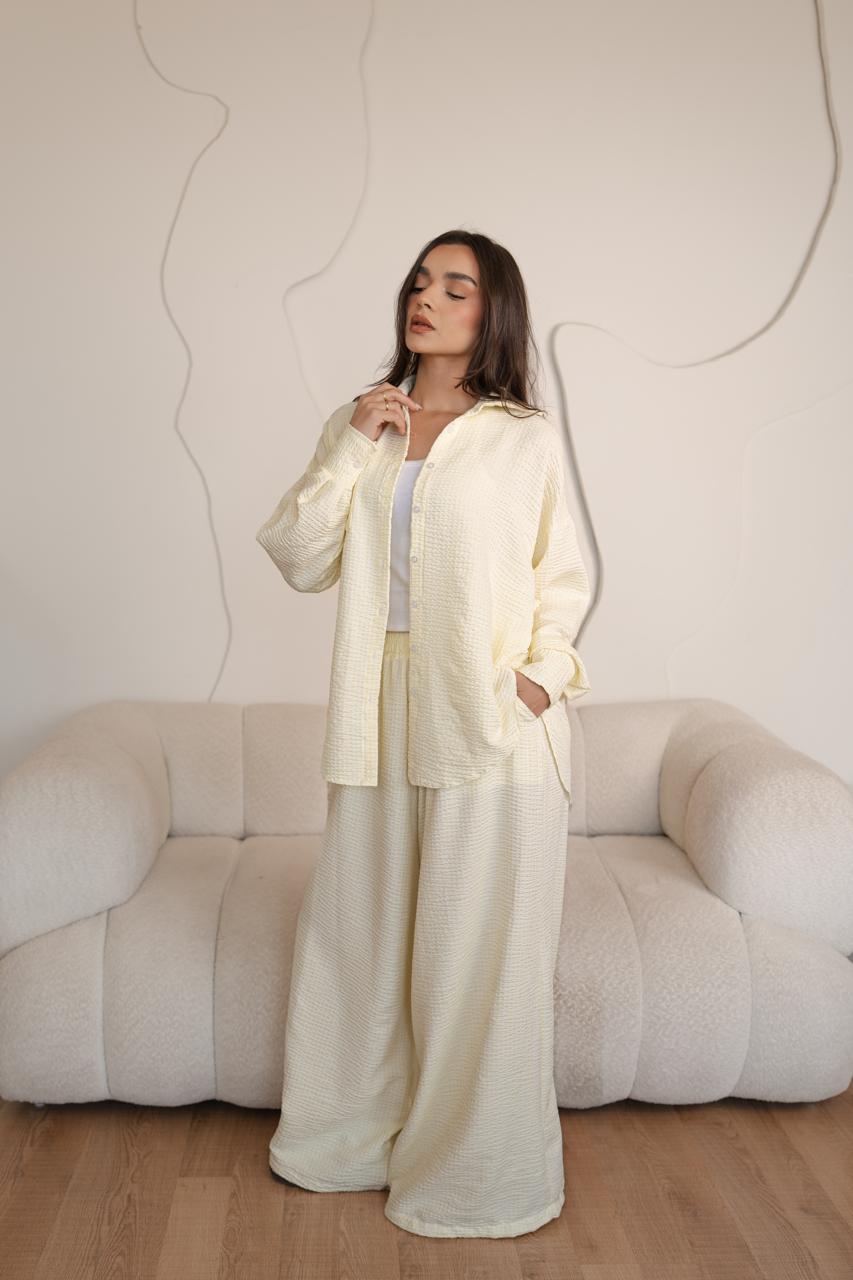 Orchid Butter Yellow Stripes Set