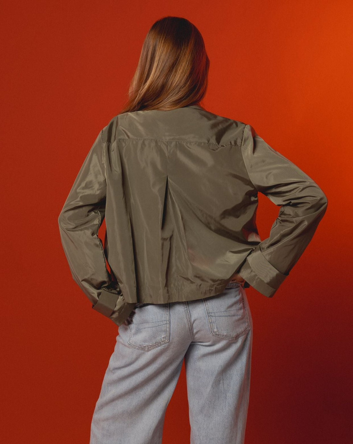 Olive green Trench Jacket