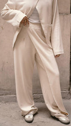 The luxe knit Off white Trousers