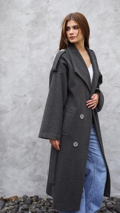 Grand Scarf Gray Coat