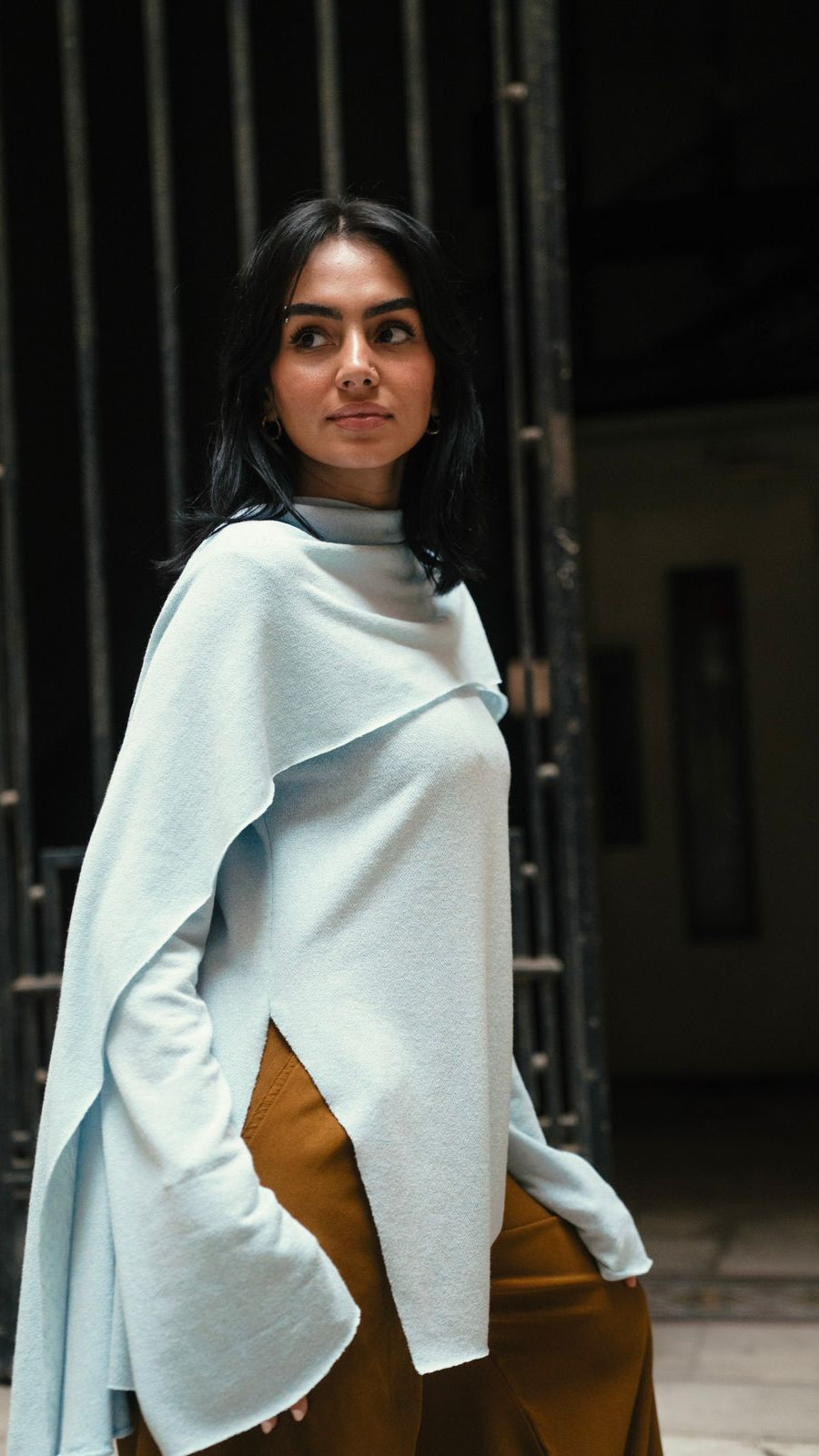 The Knit Duo Baby blue Top