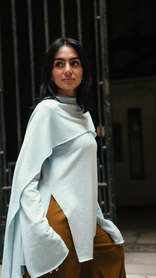 The Knit Duo Baby blue Top