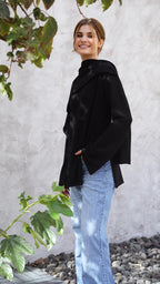 The Knit Duo Black Top