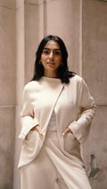 The luxe knit Off white Jacket