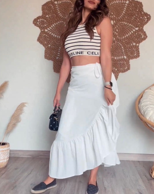 Multi-ways  Wrap Skirt White