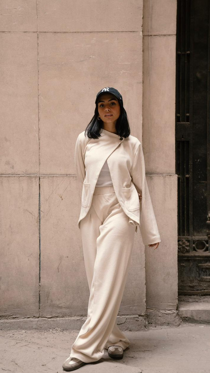 The luxe knit Off white Trousers