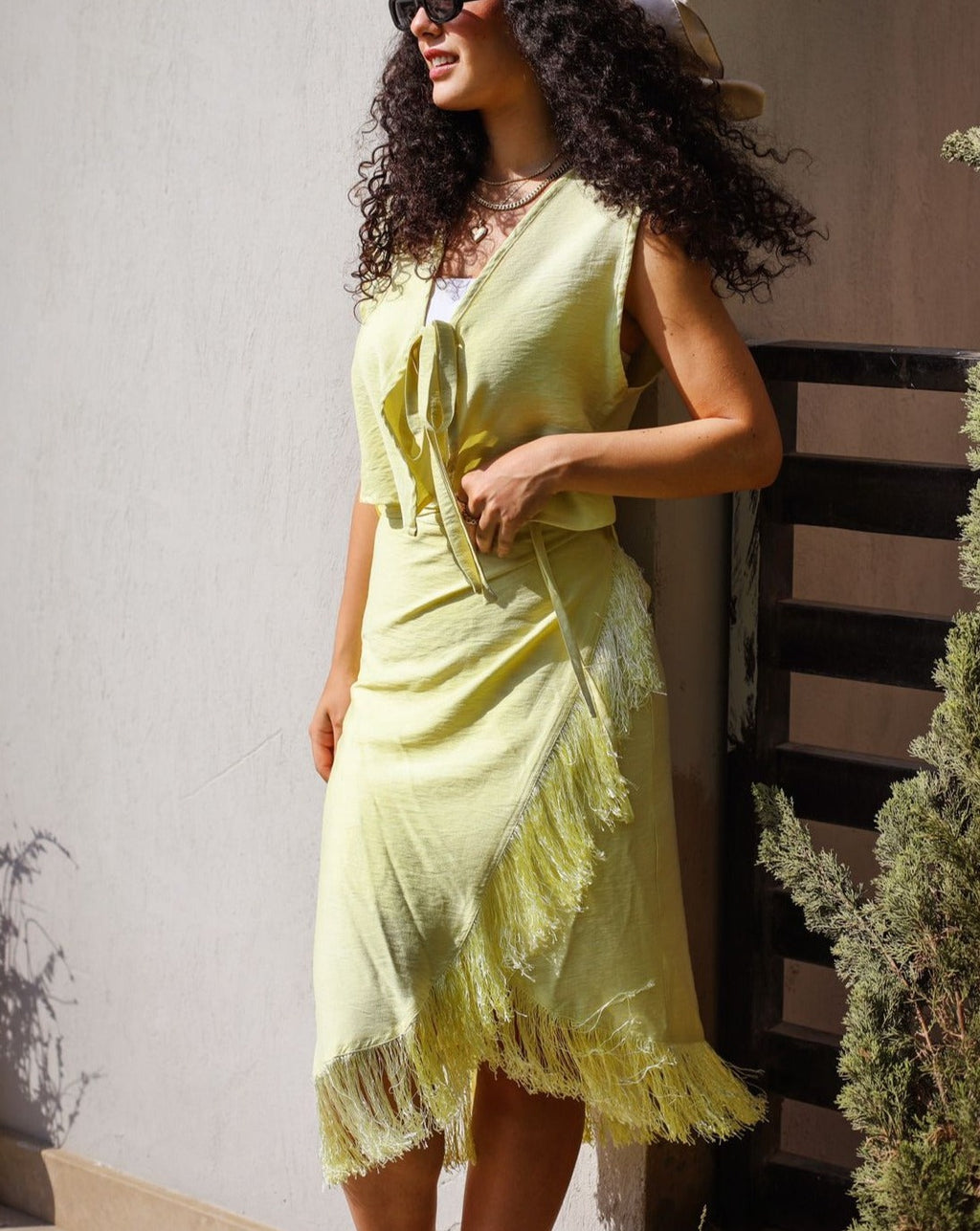 Fringe Butter Yellow summer set