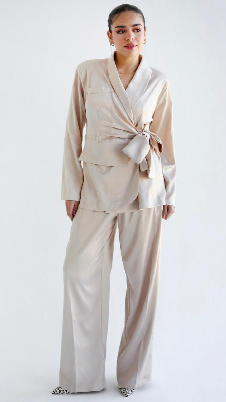 The Bow Suit Maroon