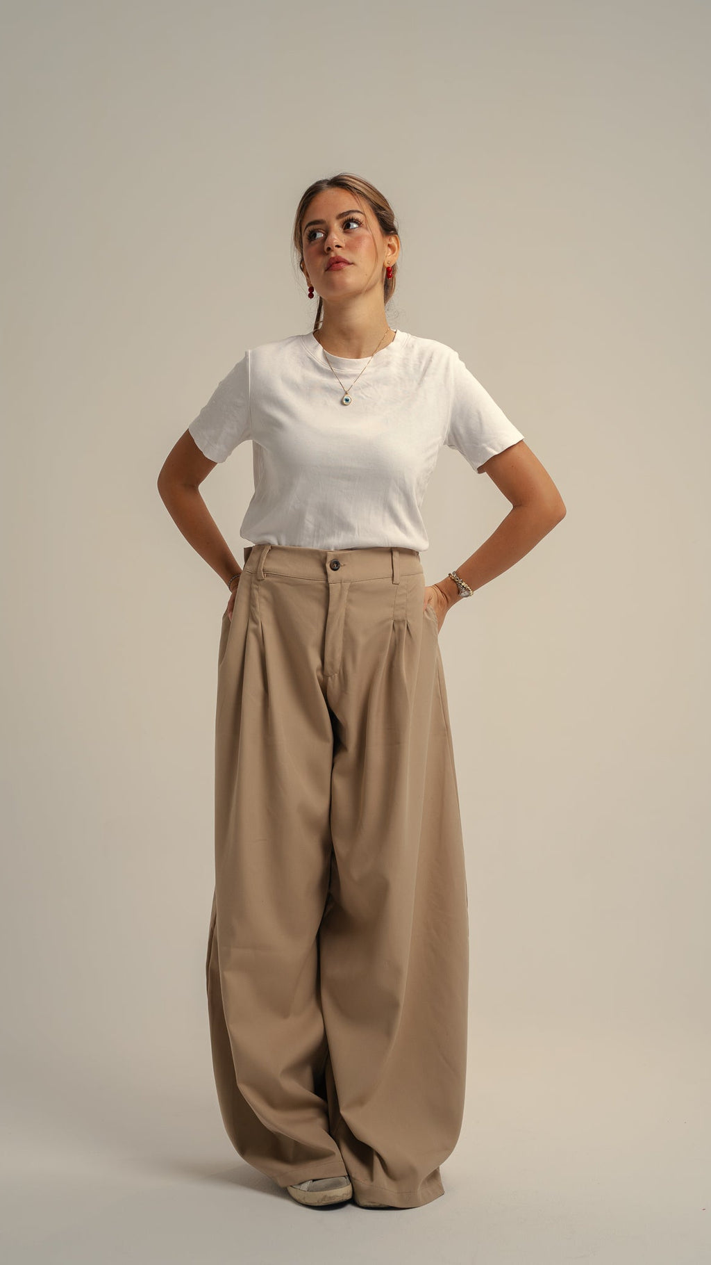 Wide leg Barrel Trousers