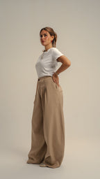 Wide leg Barrel Trousers