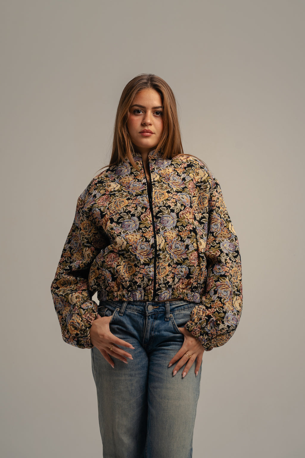 Floral Tapestry Bomber