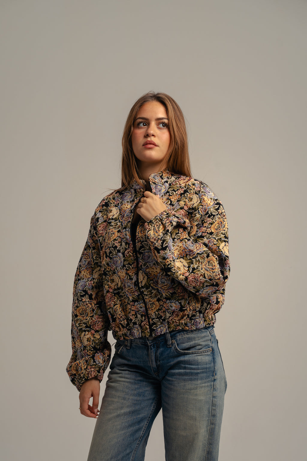 Floral Tapestry Bomber
