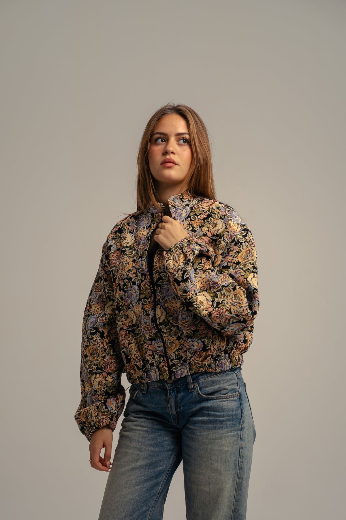 Floral Tapestry Bomber