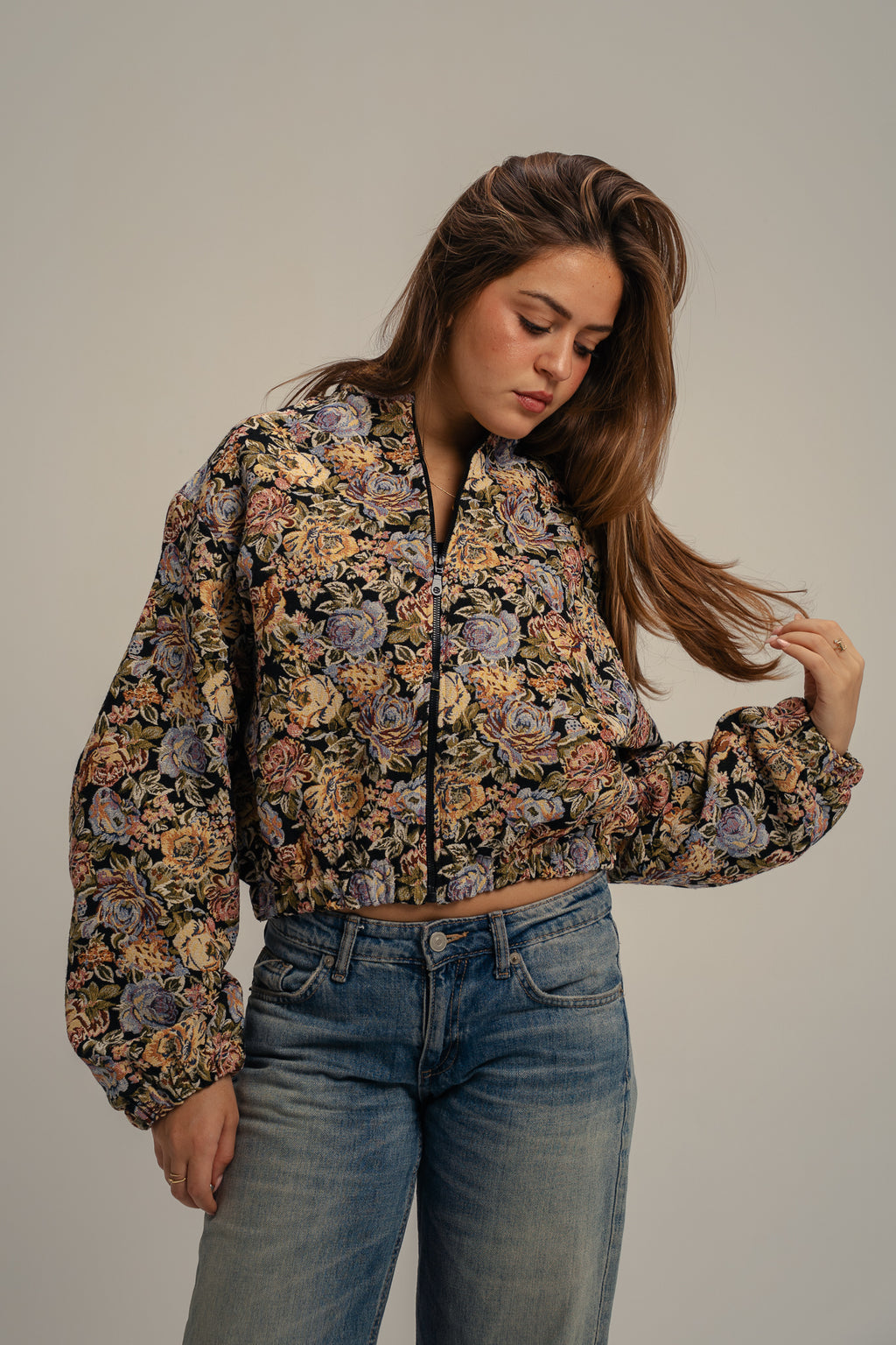 Floral Tapestry Bomber