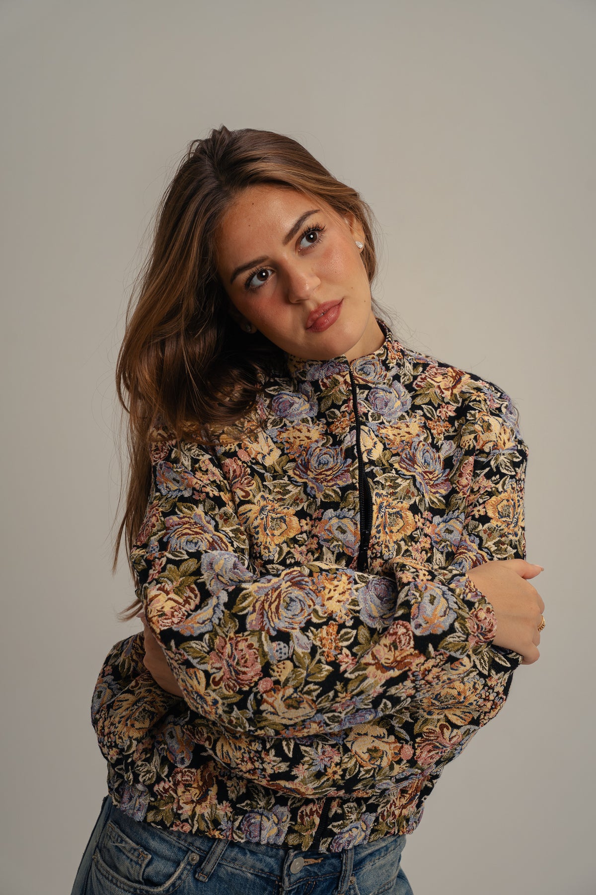 Floral Tapestry Bomber