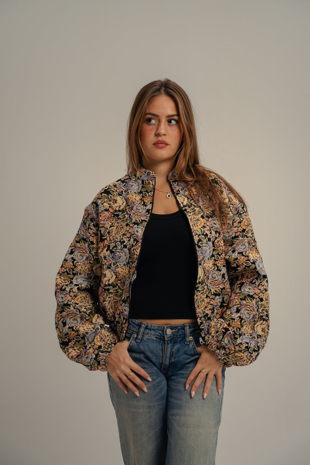 Floral Tapestry Bomber