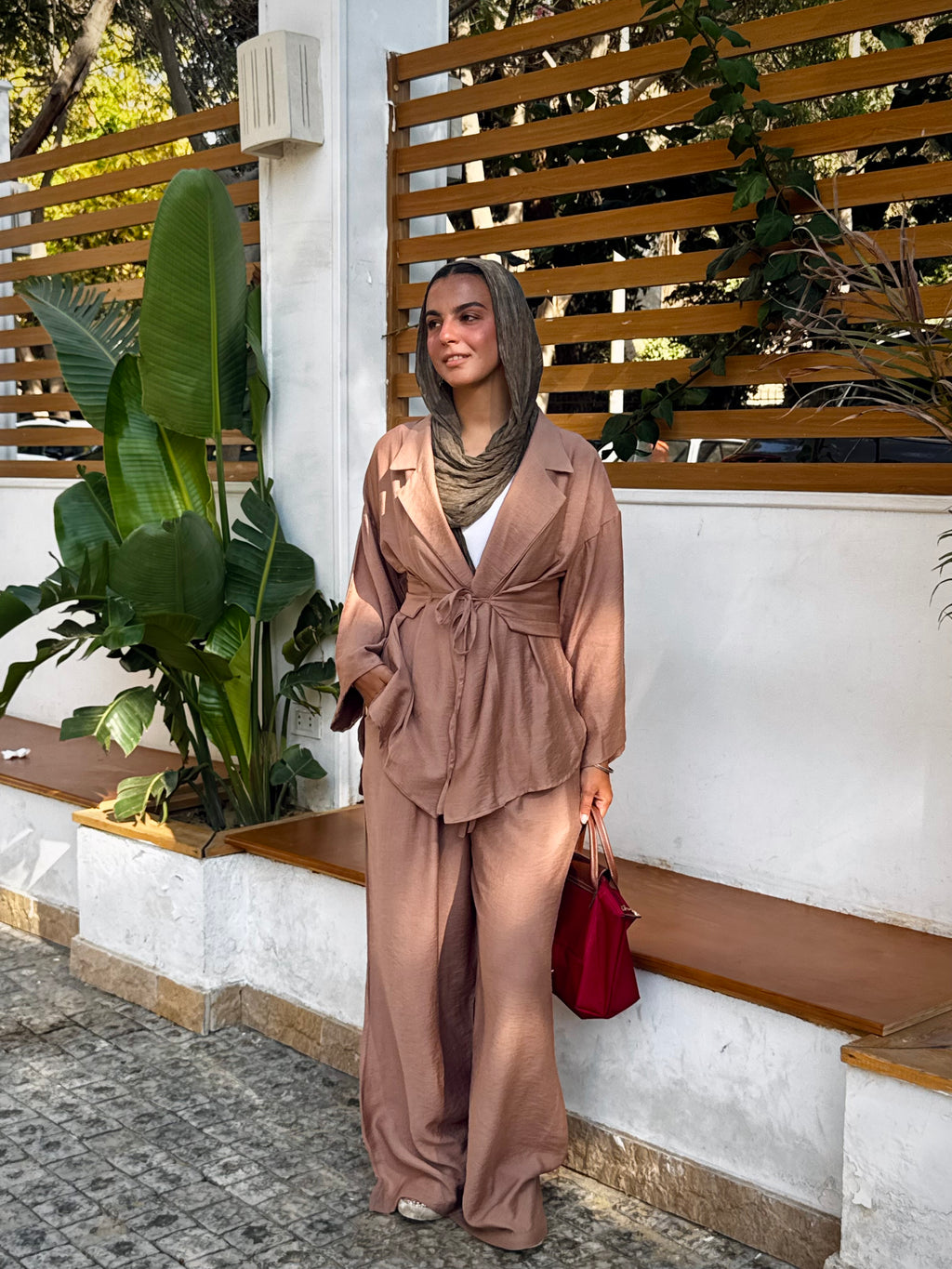 co-ord Linen Mocha Set