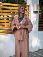 co-ord Linen Mocha Set