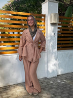 co-ord Linen Mocha Set