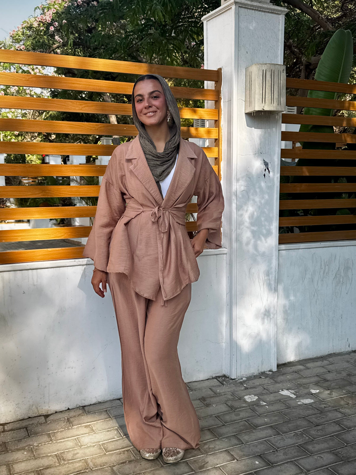 co-ord Linen Mocha Set