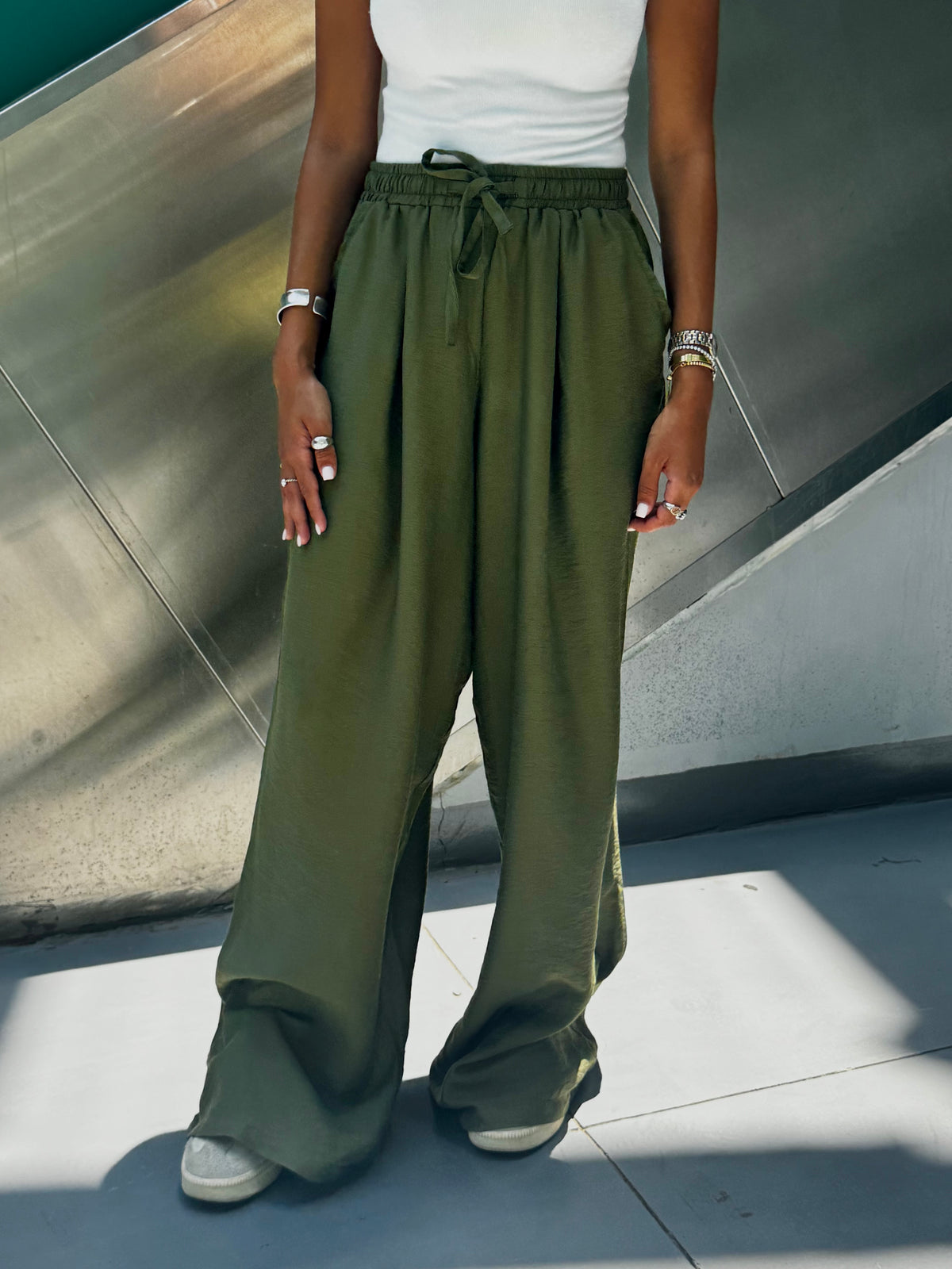 Olive green Linen pants