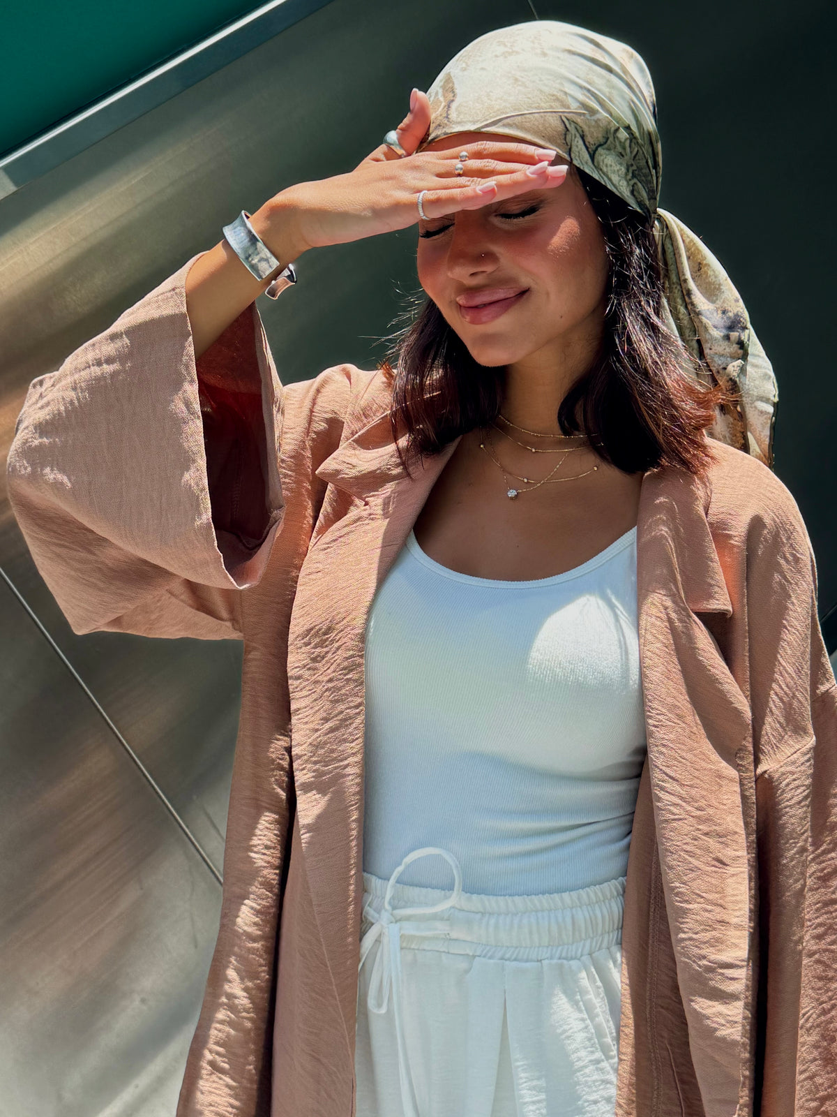 Mocha Linen Cardigan