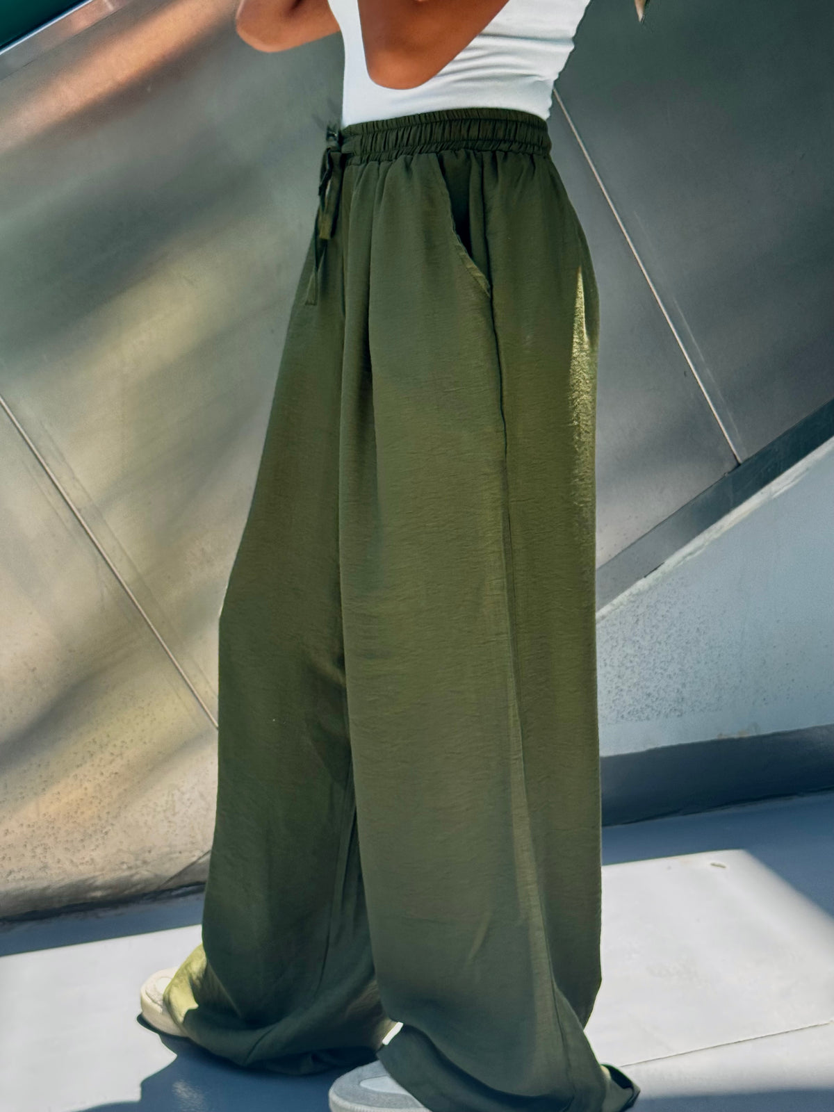 Olive green Linen pants