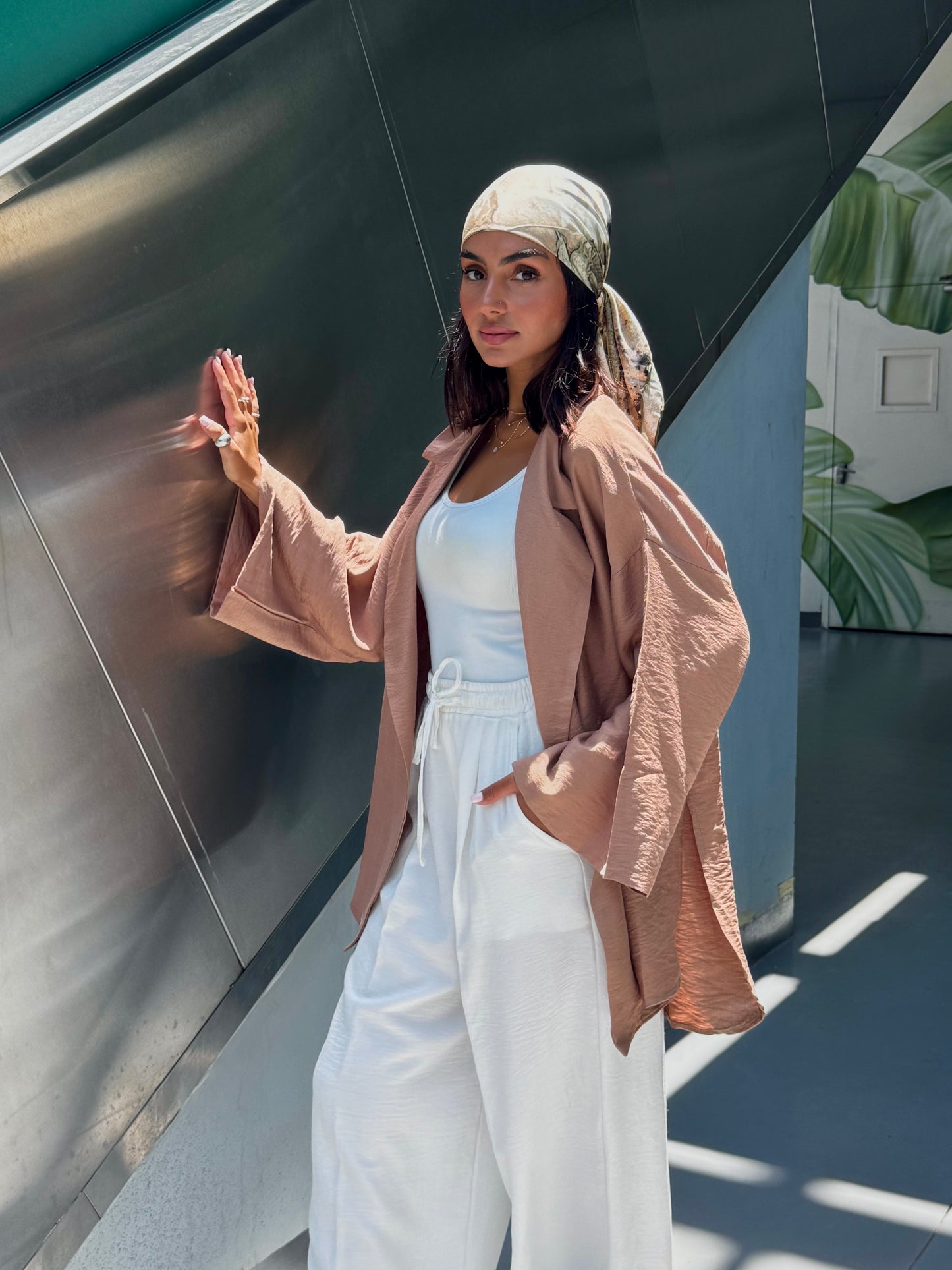 Mocha Linen Cardigan