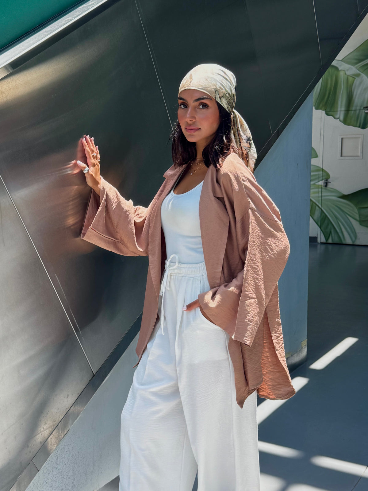 Mocha Linen Cardigan