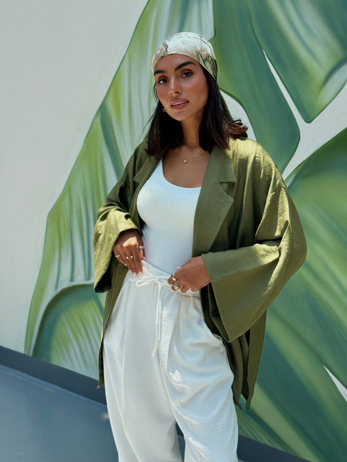 Olive Linen Cardigan