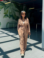 co-ord Linen Mocha Set