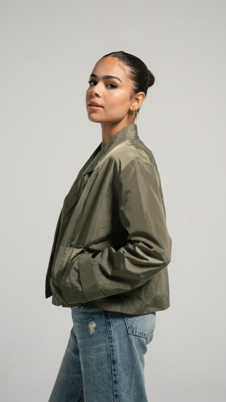 Olive green Trench Jacket