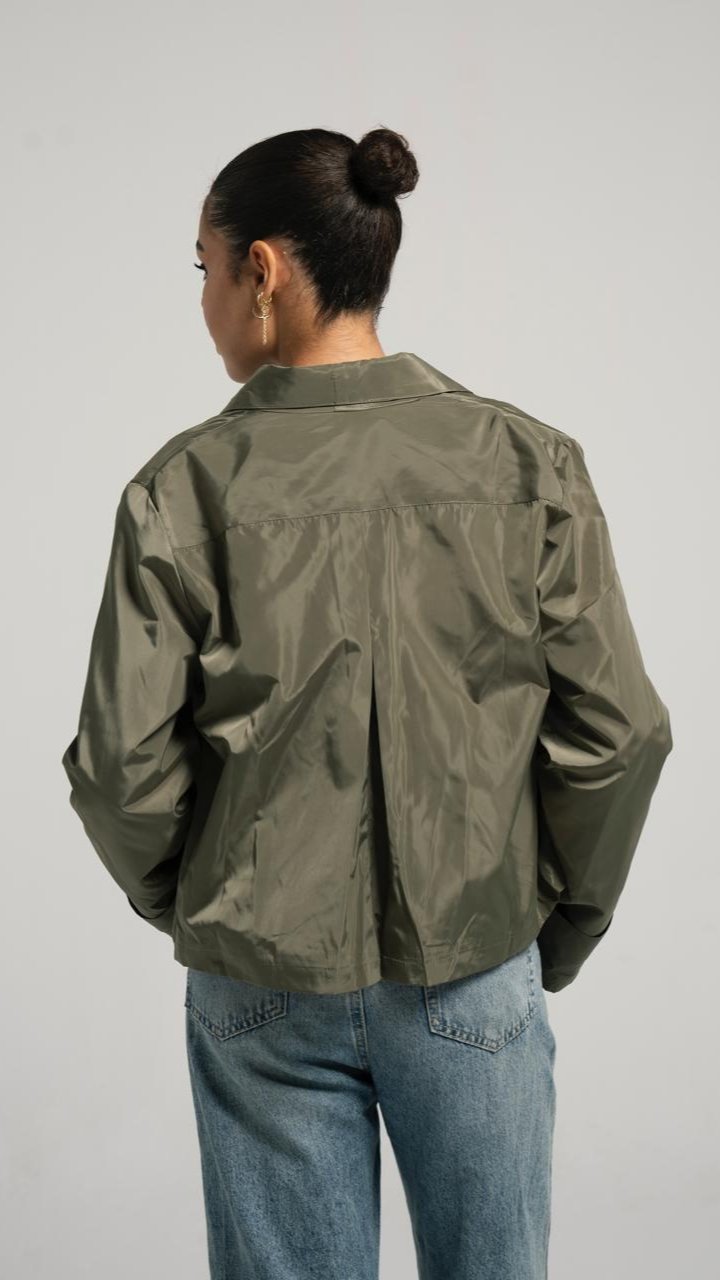 Olive green Trench Jacket